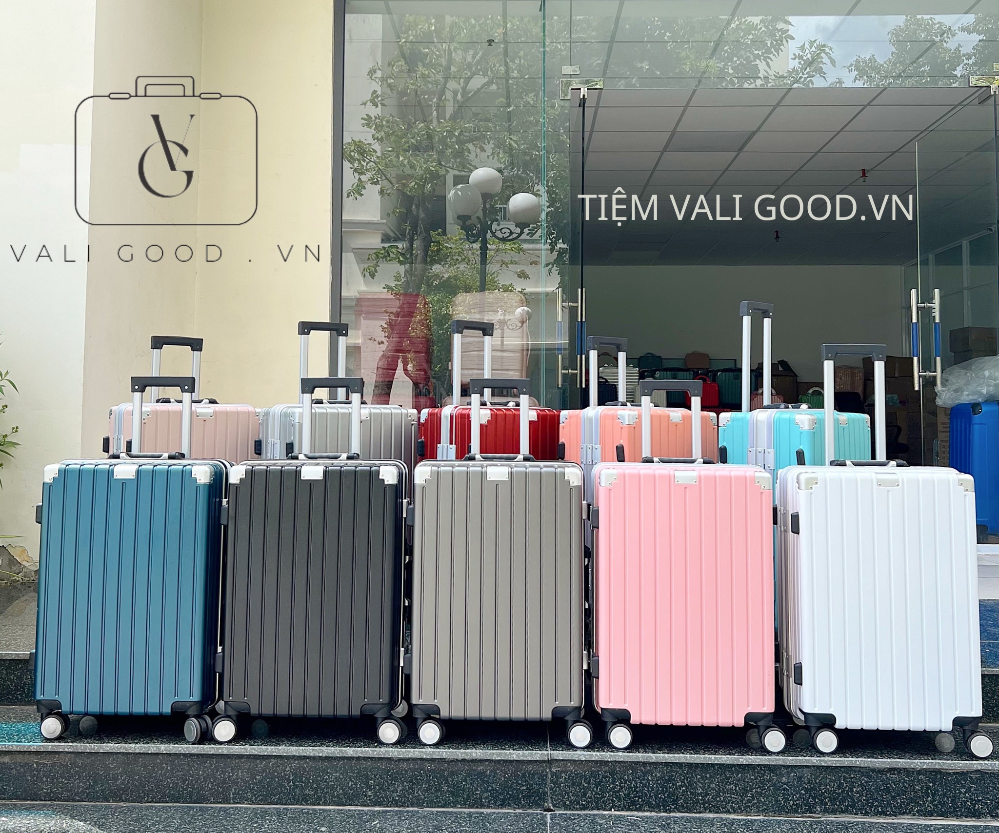 Vali khung nhôm nhiều màu