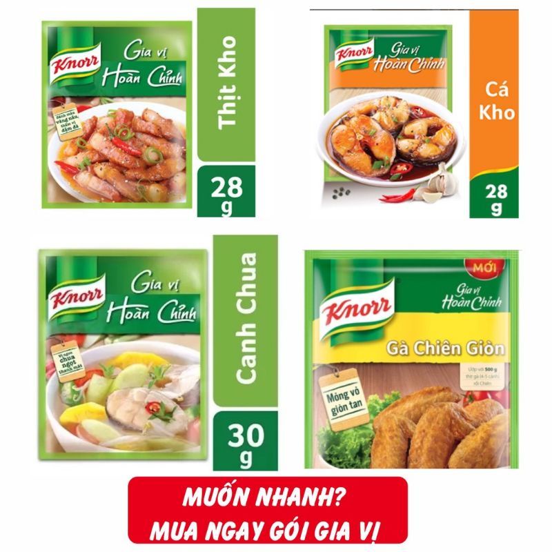 Gia vị Knor nấu canh , kho cá