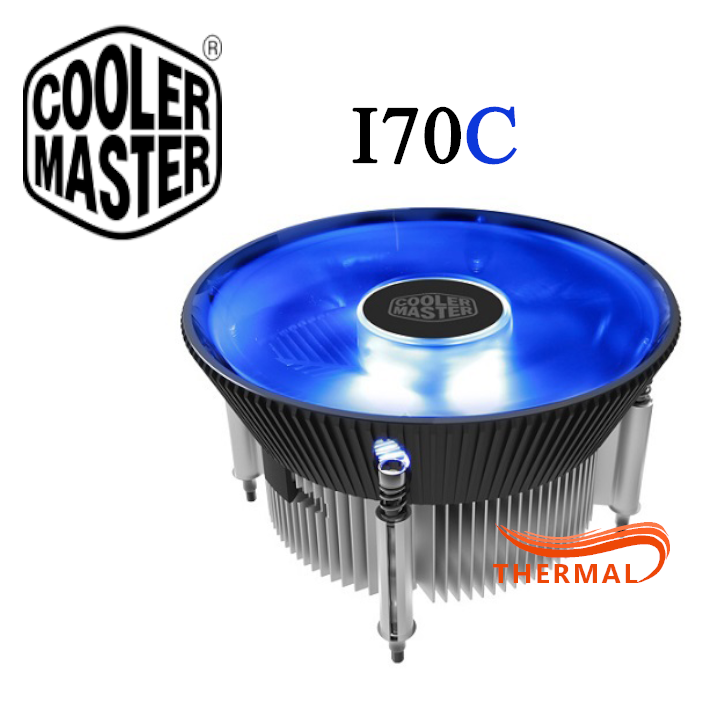 Quạt tản nhiệt cpu Cooler Master I70C [ThermalVN] - Led xanh, sức gió tốt, quay êm