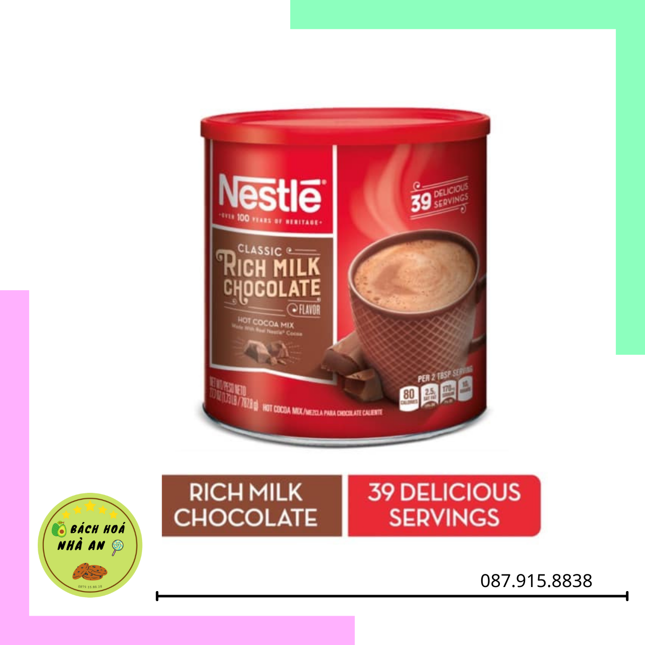 Sữa Cacao nóng Nestle Hot Cocoa Mix Rich Milk Chocolate