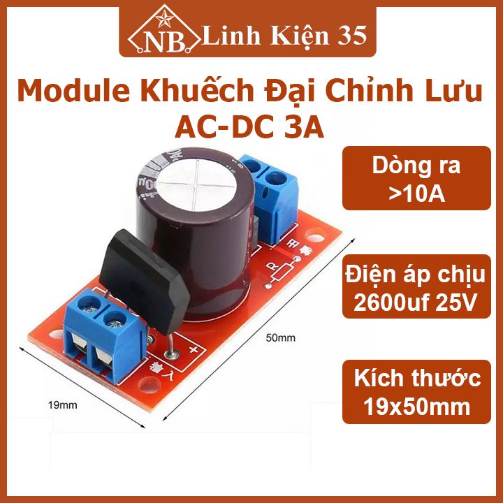 Module khuếch đại chỉnh lưu AC-DC 3A mạch chuyển đổi nguồn AC sang DC