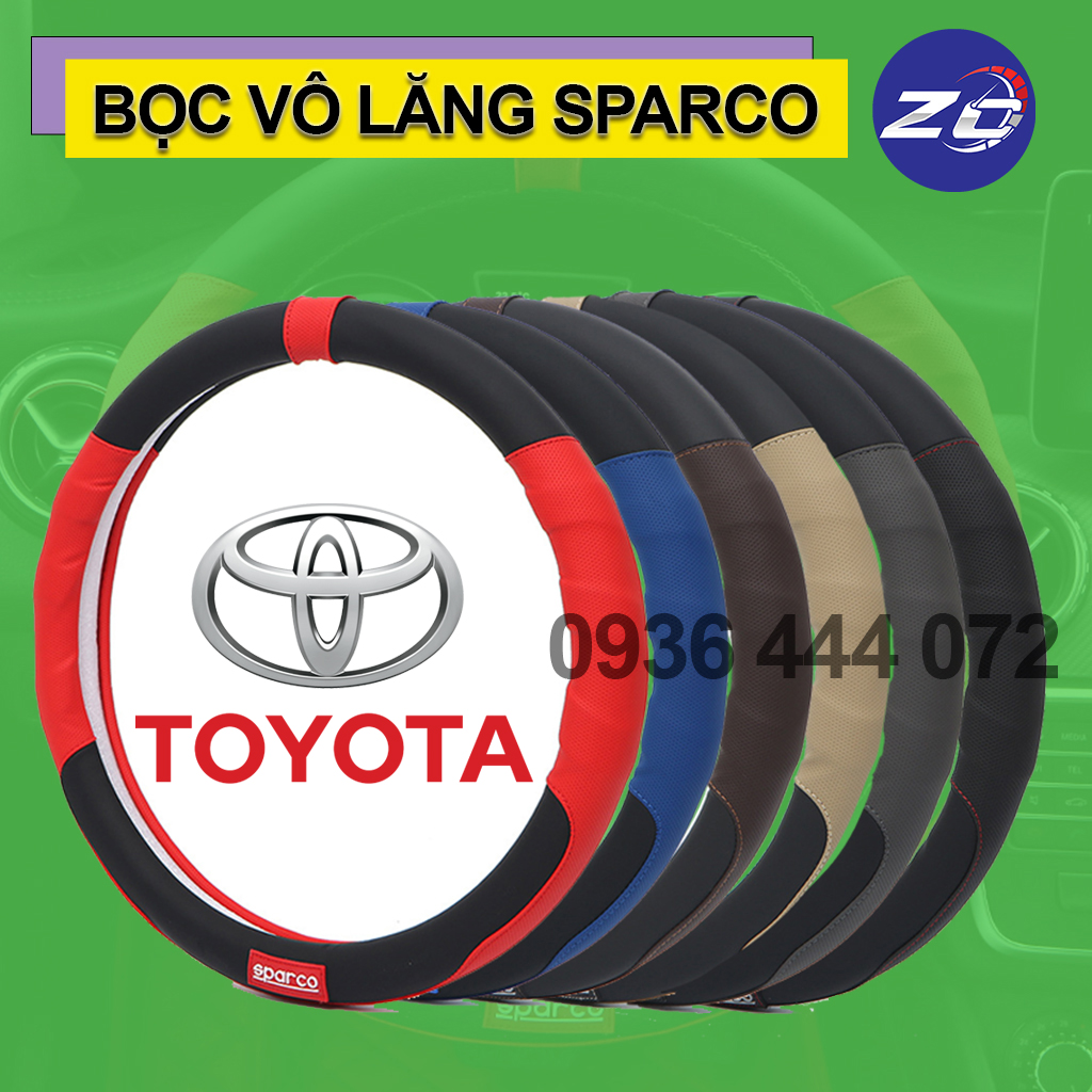 Bọc vô lăng sparco, bọc tay lái ô tô xe hơi cao cấp, bọc da vô lăng oto xe hơi 4,5,7 chỗ Toyota Vios, Wigo, Corolla , Camry, Innova, Fortuner, Yaris, Avanza, Rush phụ kiện bảo vệ cần lái phù hợp nhiều dòng xe