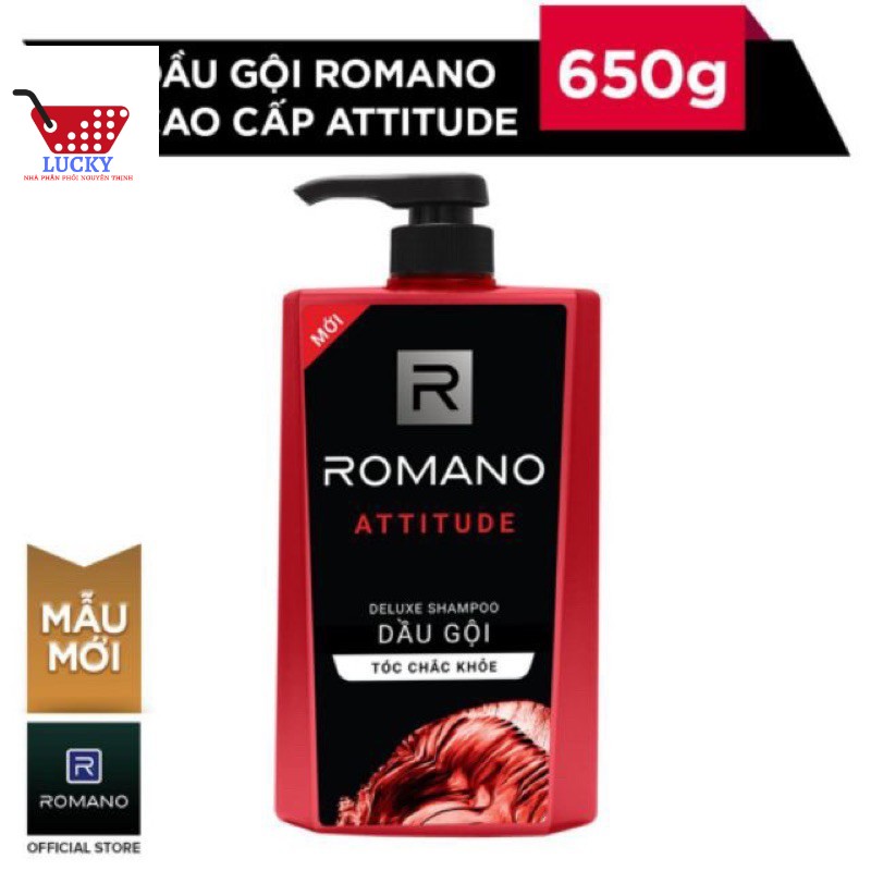 Dầu gội cao cấp romano attitude 650g hương nước hoa- dành cho nam