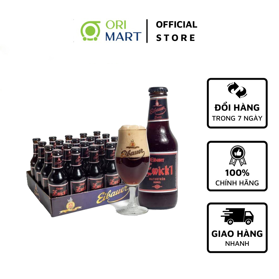 Bia đen ori mart eibauer zwick’l naturtrüb dunkel nhập khẩu đức 4.7% 250 ml 1 chai