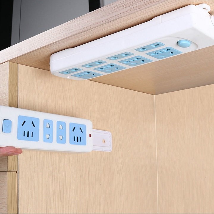 GIÁ NHỰA DÁN GÀI TREO Ổ CẮM ĐIỆN, tiện ích nhiều mẫu, sắp xếp không gian ngăn nắp. TH743.900.901
