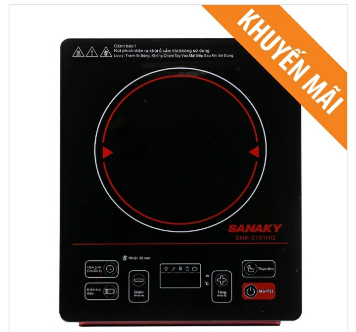 [KM. SP Khách hàng yêu thích]. Bếp hồng ngoại Sanaky SNK-2101HG. Tặng kèm nồi lẩu, vỉ nướng. Tiết kiệm điện. Nấu tất cả xoong Nồi, kể cả nồi đất - sứ.