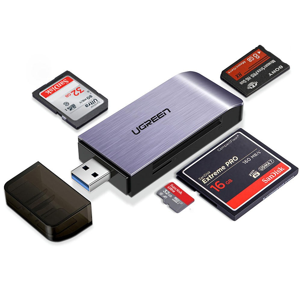 Đầu đọc thẻ nhớ đa năng chuẩn usb 3.0 ugreen 50541 - sd tf cf ms
