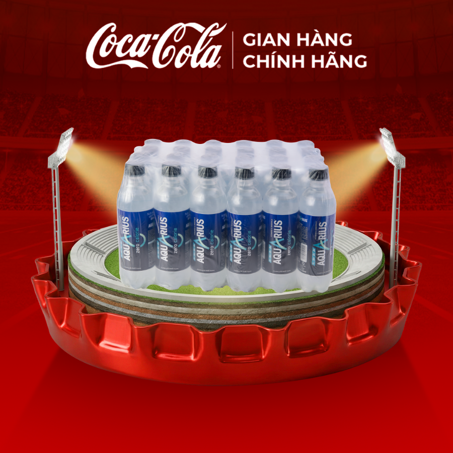[SIÊU SALE ] Lốc 24 Chai Nước Điện Giải Bù Khoáng Không Đường Aquarius Zero 390ml/Chai Sale 25.4 Coca-Cola Chính Hãng_LD