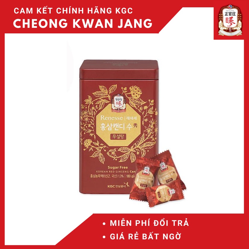 Kẹo hồng sâm không đường KGC CHEONG KWAN JANG 180g ( dành cho người tiểu đường, béo phì, ăn kiêng)