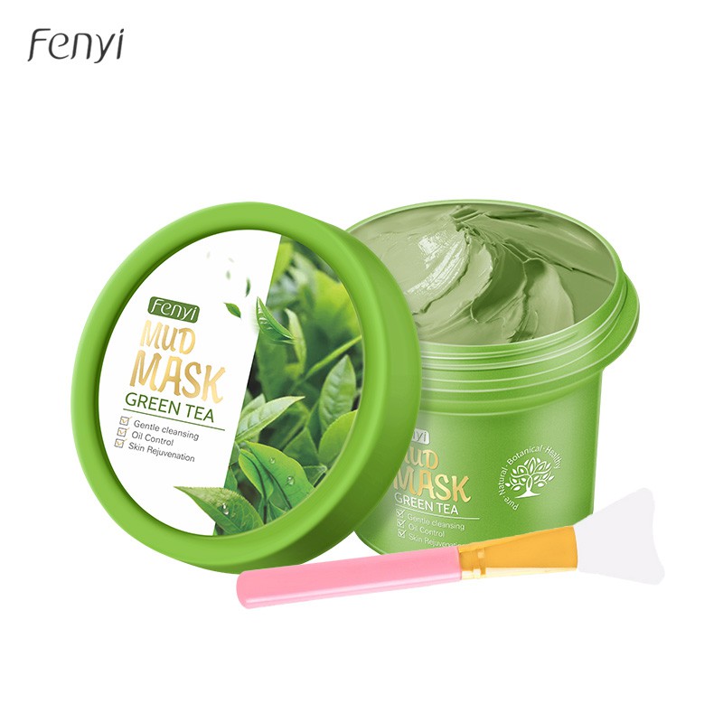 Mặt nạ bùn đất sét Trà xanh làm sạch da giảm mụn nhờn trắng da Fenyi
