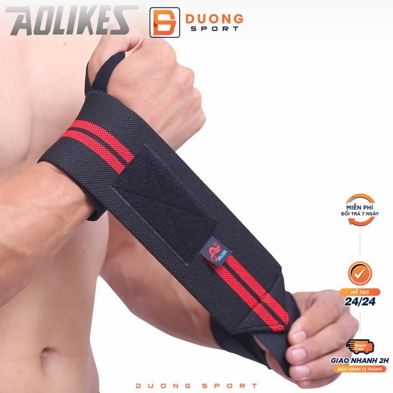 Đôi Dây Quấn cổ tay Aolikes phụ kiện tập gym cao cấp
