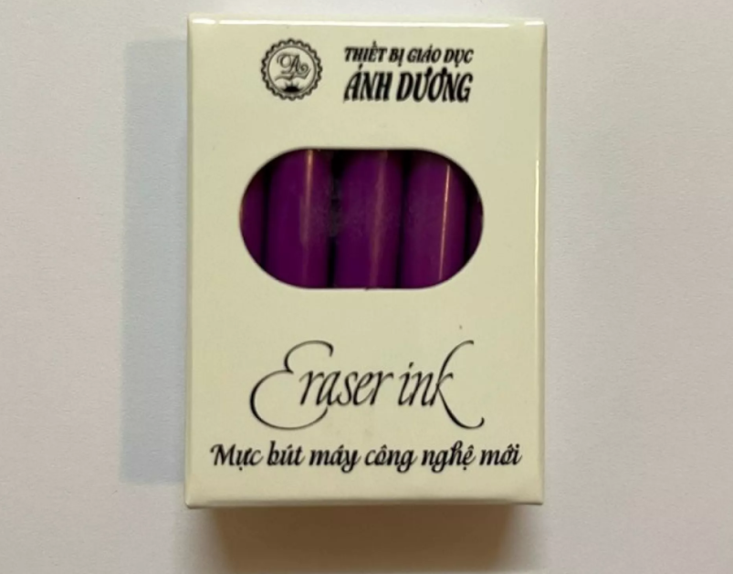Hộp Ống Mực cho bút mực Tẩy Xóa được Bút Mài Thầy Ánh Sh070 (Hộp/10 ống) màu tím
