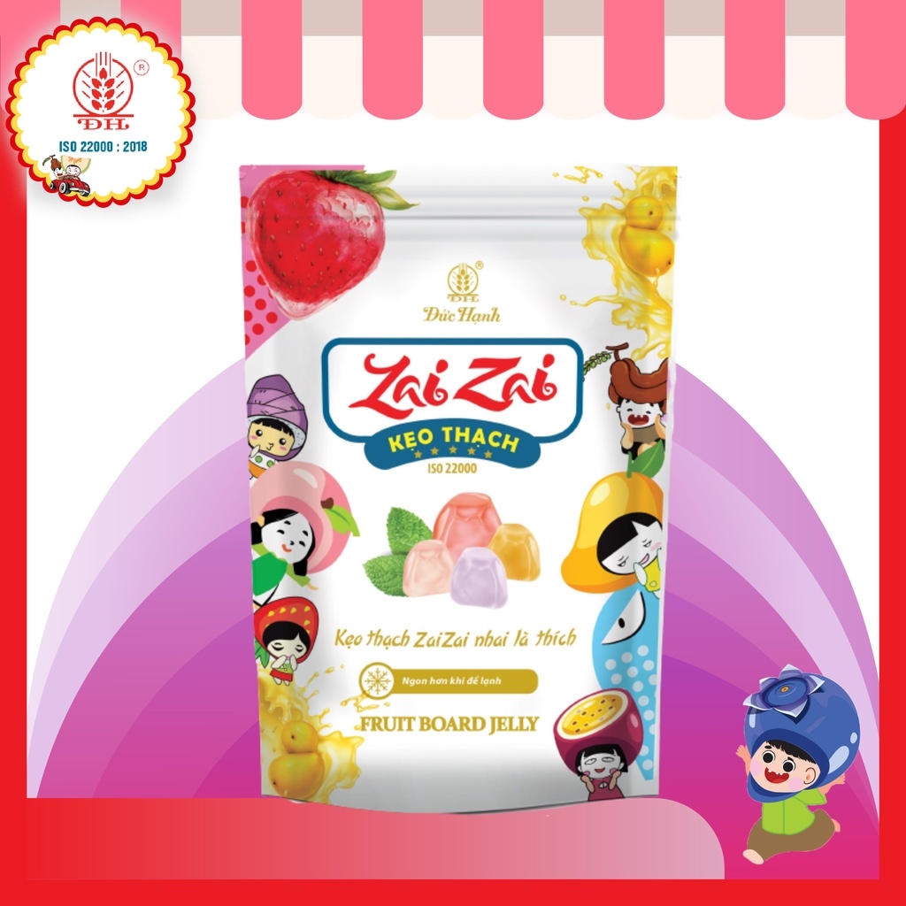 Thạch Rau Câu - Kẹo Thạch ZaiZai Đức Hạnh - 320gr 🍎Mix Vị Trái Cây🍋 An Toàn Cho Trẻ Em - Chính Hãng VN - HSD 2022 HOT SALE