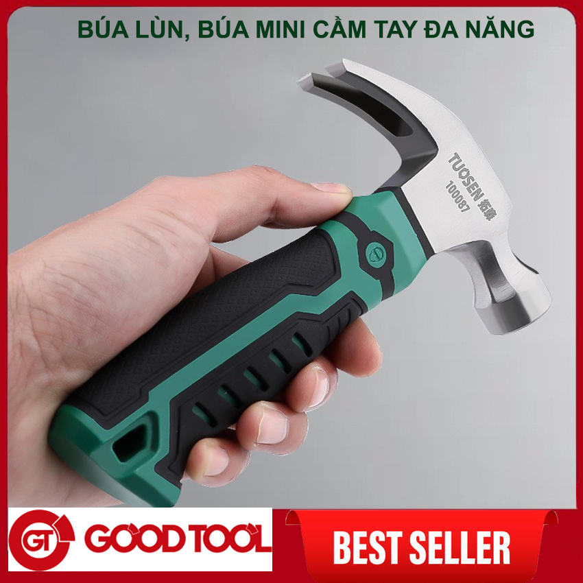 Búa mini 0.25kg TUOSEN, búa đóng đinh kiểu lùn tiện lợi đa năng siêu bền nhỏ gọn/ búa lùn, búa mini liền khối đóng đinh, nhổ đinh