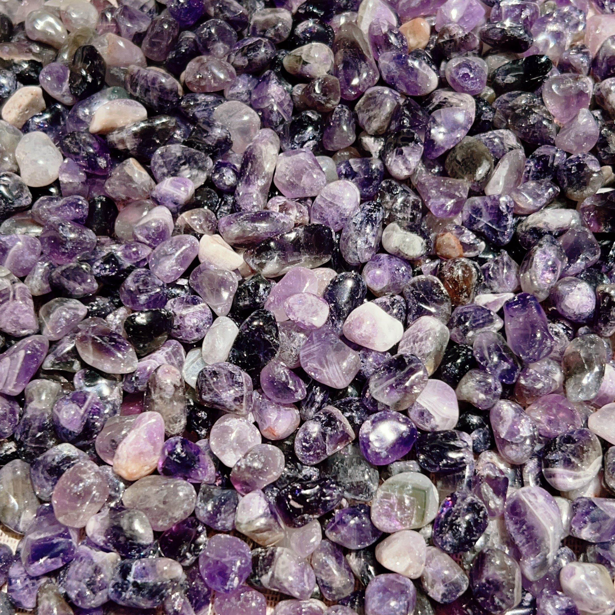 100g vụn đá dark amethyst - ta tím tự nhiên