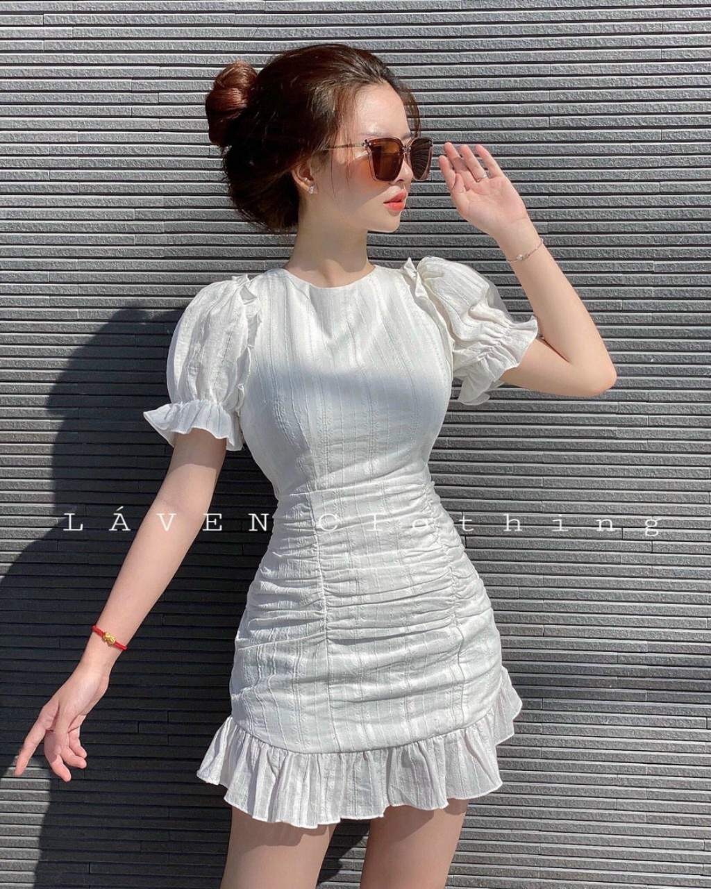 [HCM]ĐẦM TAY NHÚN HỞ LƯNG ( CÓ MÚT NGỰC )-LC