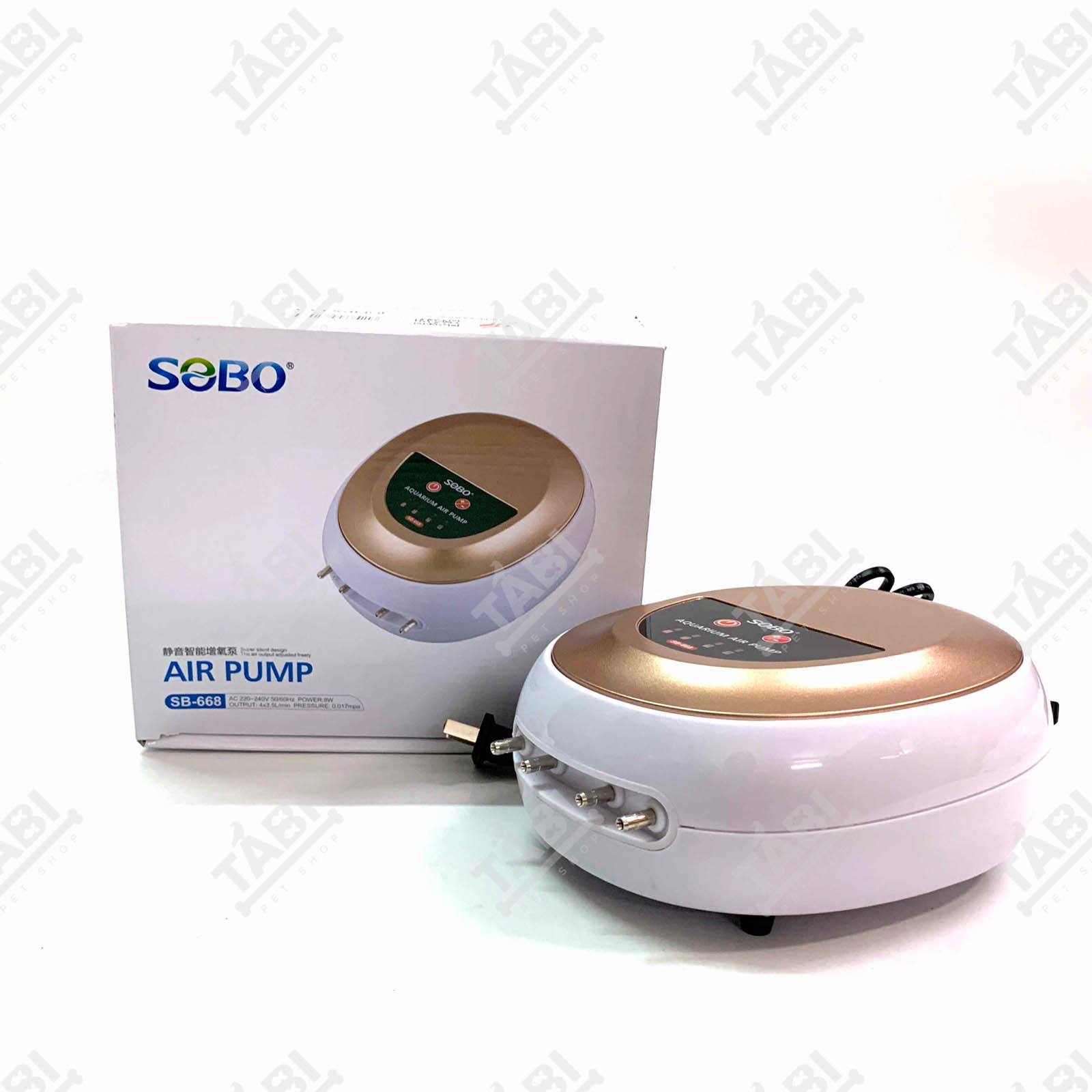 Máy Sủi Khí Oxy 4 Vòi 668 4m Dây 4 Đá Sủi - Máy Sủi Khí Oxi Cho Hồ Cá Bể Cá Cao Cấp