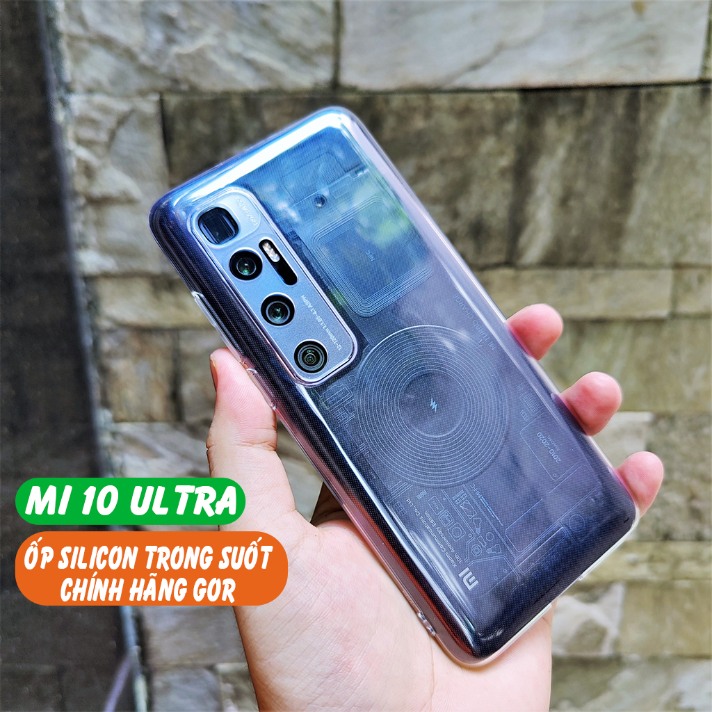 Ốp lưng mi 10, mi 10 pro, mi 10 ultra silicon trong suốt chính hãng GOR bảo vệ camera phụ kiện điện thoại huỳnh tân store