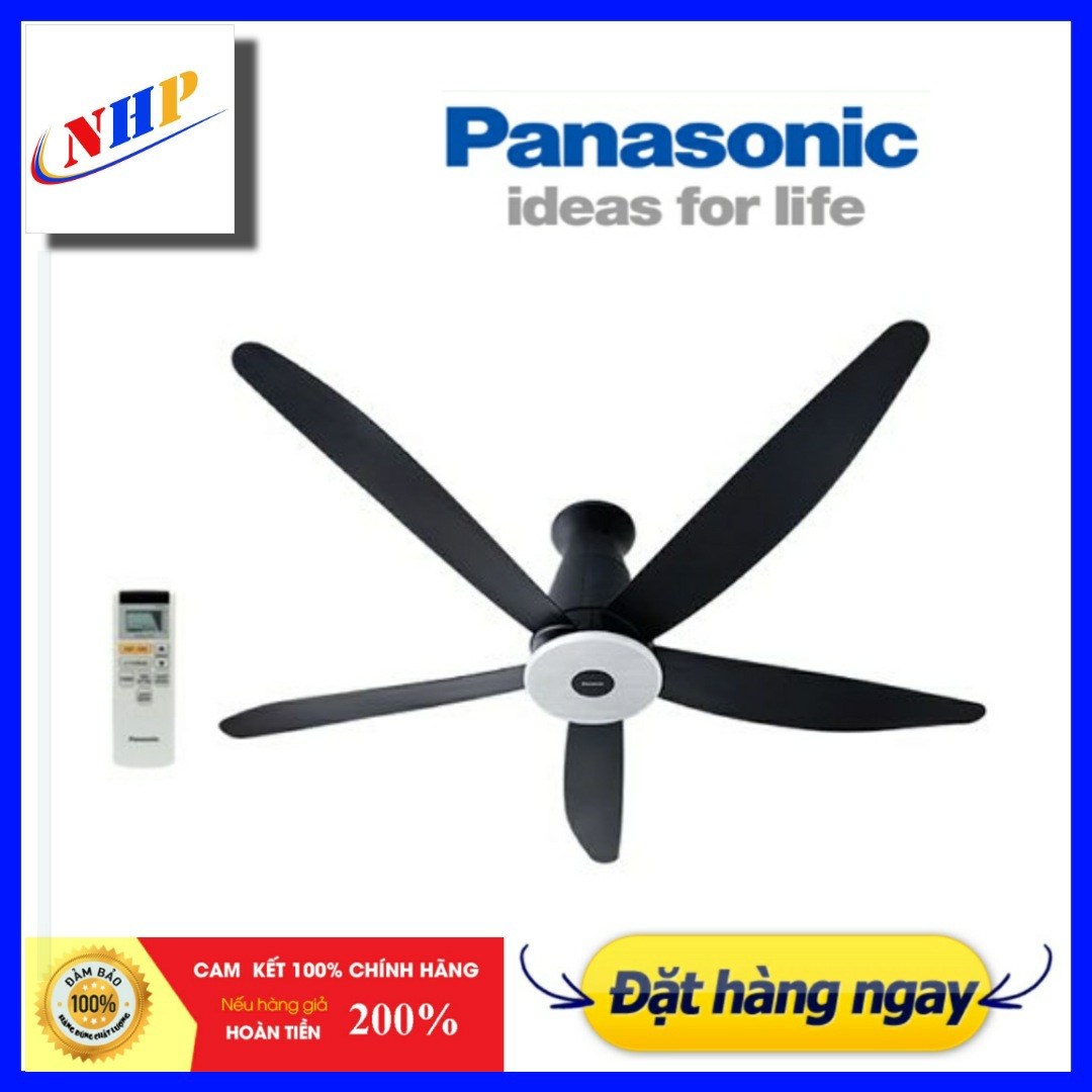 [HCM][Trả góp 0%]QUẠT TRẦN 5 CÁNH MÀU ĐEN   F60XDN  BẢO HÀNH 1 NĂM