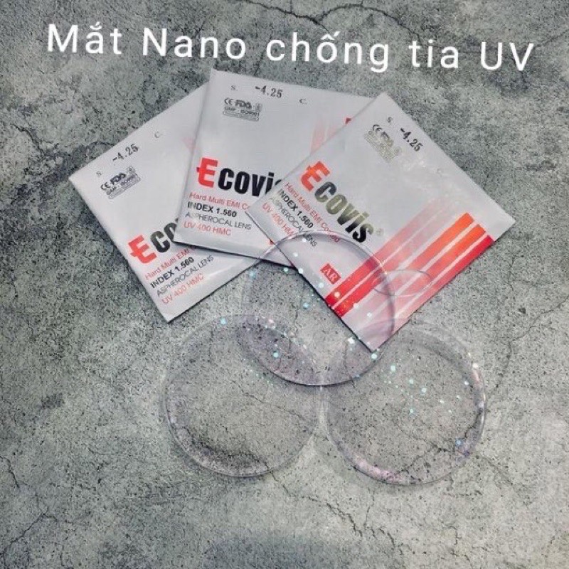Tròng kính cận / viễn/ loạn cận > 6,0 độ hoặc loạn >2,0 độ, tròng cận các loại đổi màu, chống ánh sáng xanh Bluecut, Nano, chống xước AMIE Eyewear