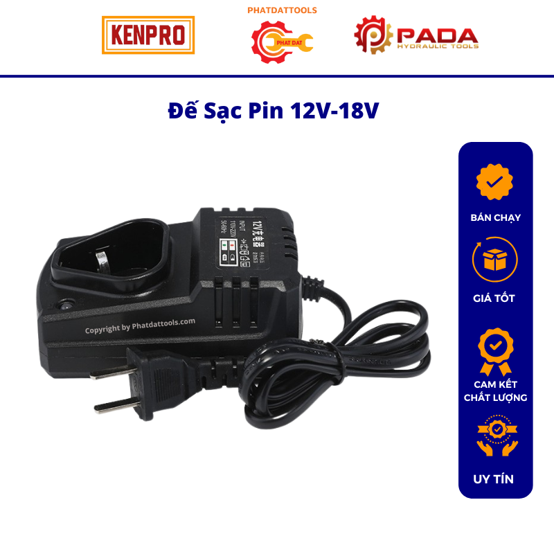 Đế sạc pin 12v-18v -cốc sạc pin cho máy khoan pin 12v-18v
