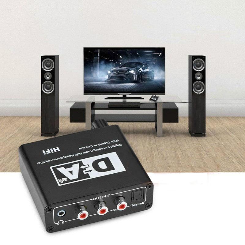Bộ chuyển đổi âm thanh Optical sang Audio có chỉnh âm thanh Hifi kèm dây quang + dây AV