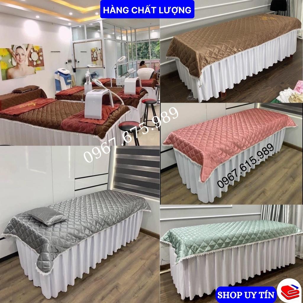 Tấm phủ lụa sang trọng cho giường spa, giường mi, phun xăm KT 110*220cm