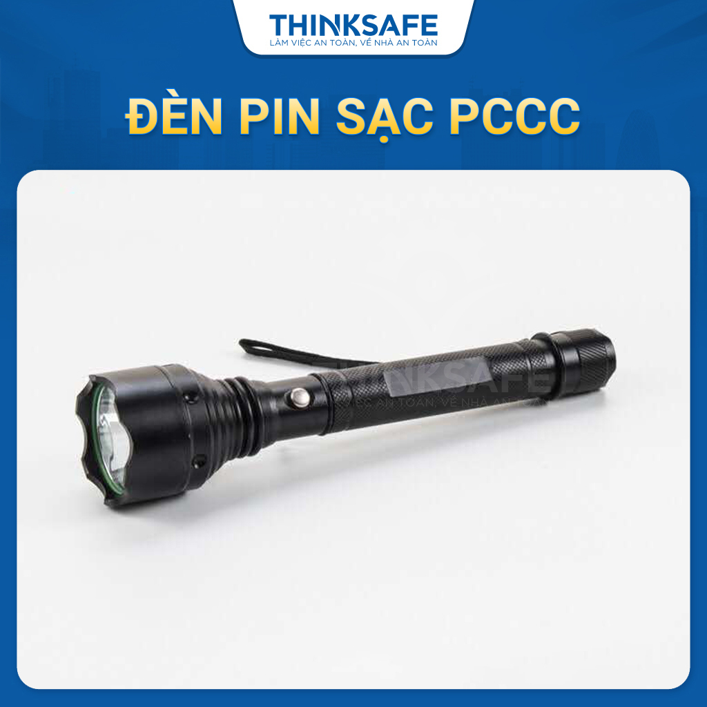Đèn pin siêu sáng cỡ lớn tiêu chuẩn ipx4 loại sạc điện, siêu bền - thinksafe