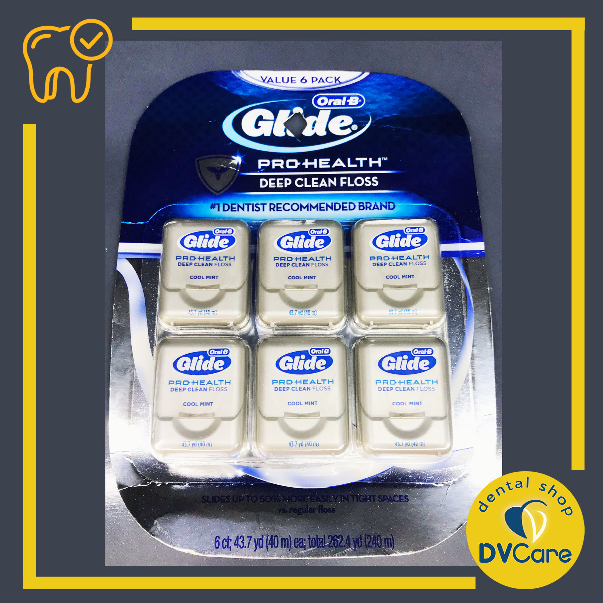 Chỉ nha khoa ORAL-B GLIDE PRO-HEALTH vỉ 6 hộp  [dvcareshop]