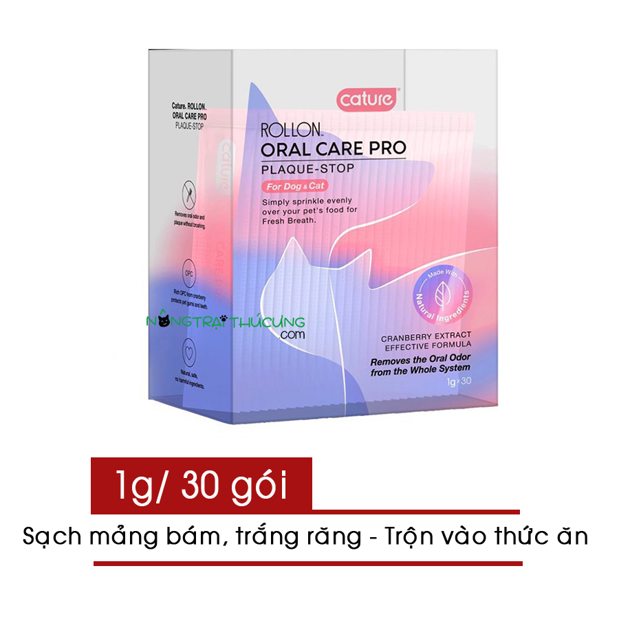 Vệ Sinh Răng Miệng Chó Mèo Cature ORAL PLAQUE-STOP - Trộn Vào Thức Ăn - [Nông Trại Thú Cưng]
