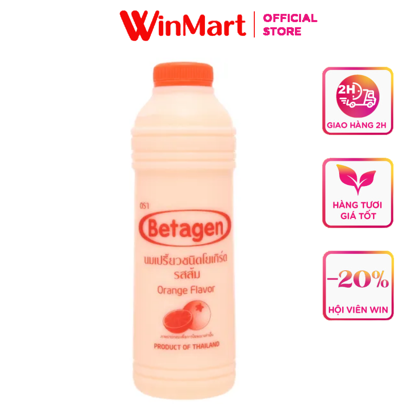 [Siêu thị WinMart] - Sữa chua uống Betagen  lên men hương cam 700ml