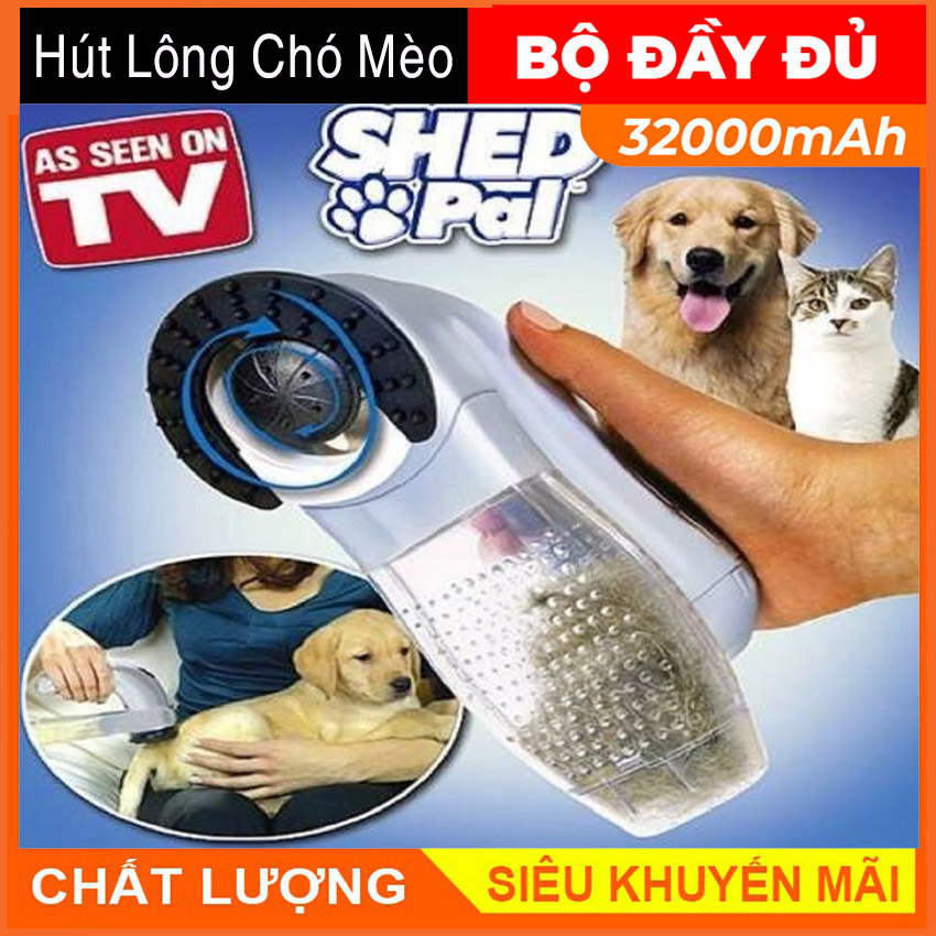 Máy Hút Lông Chó Mèo Tự Động Shed Pal Dọn Lông Chó Mèo Rụng Thiết Kế Nhỏ Gọn Dễ Cho Vào Góc Khủyu Máy Vệ Sinh Lông Chó Mèo Công Suất Mạnh