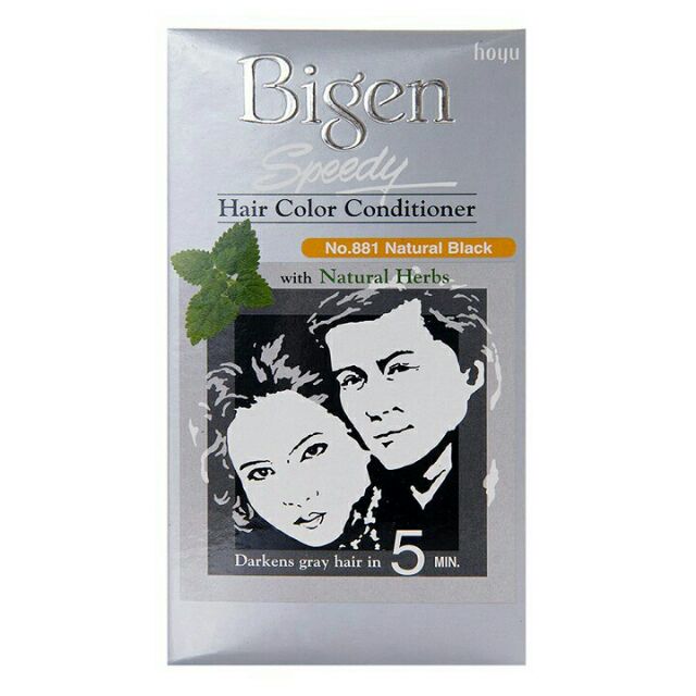   Số 881 Thuốc Nhuộm Tóc Bigen Speedy Hair Color Conditioner #Natural Black Đen 