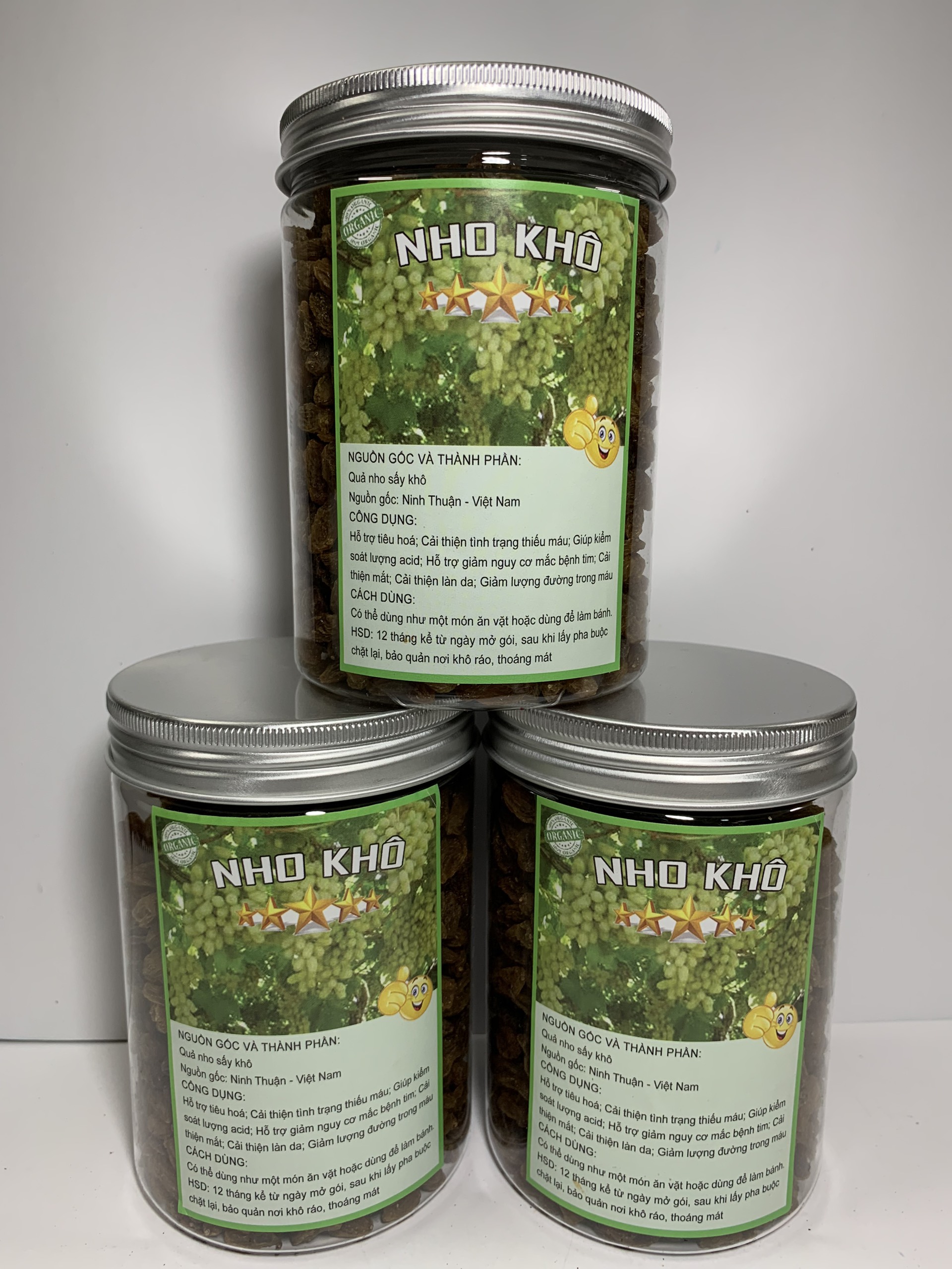 Nho xanh sấy khô, hộp 400g nho khô ninh thuận loại 1, sang trọng, ngon ngọt, thơm ngon bổ dưỡng, đồ ăn vặt