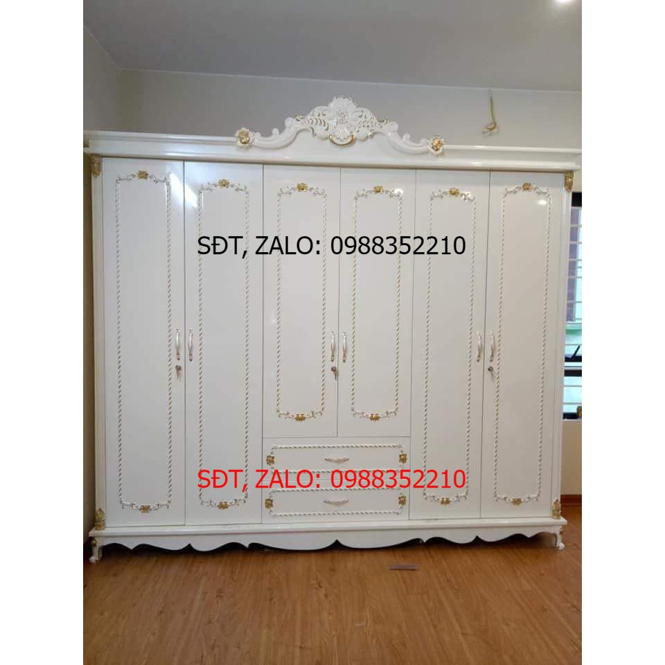 Tủ quần áo hàng tân cổ điển gỗ mdf