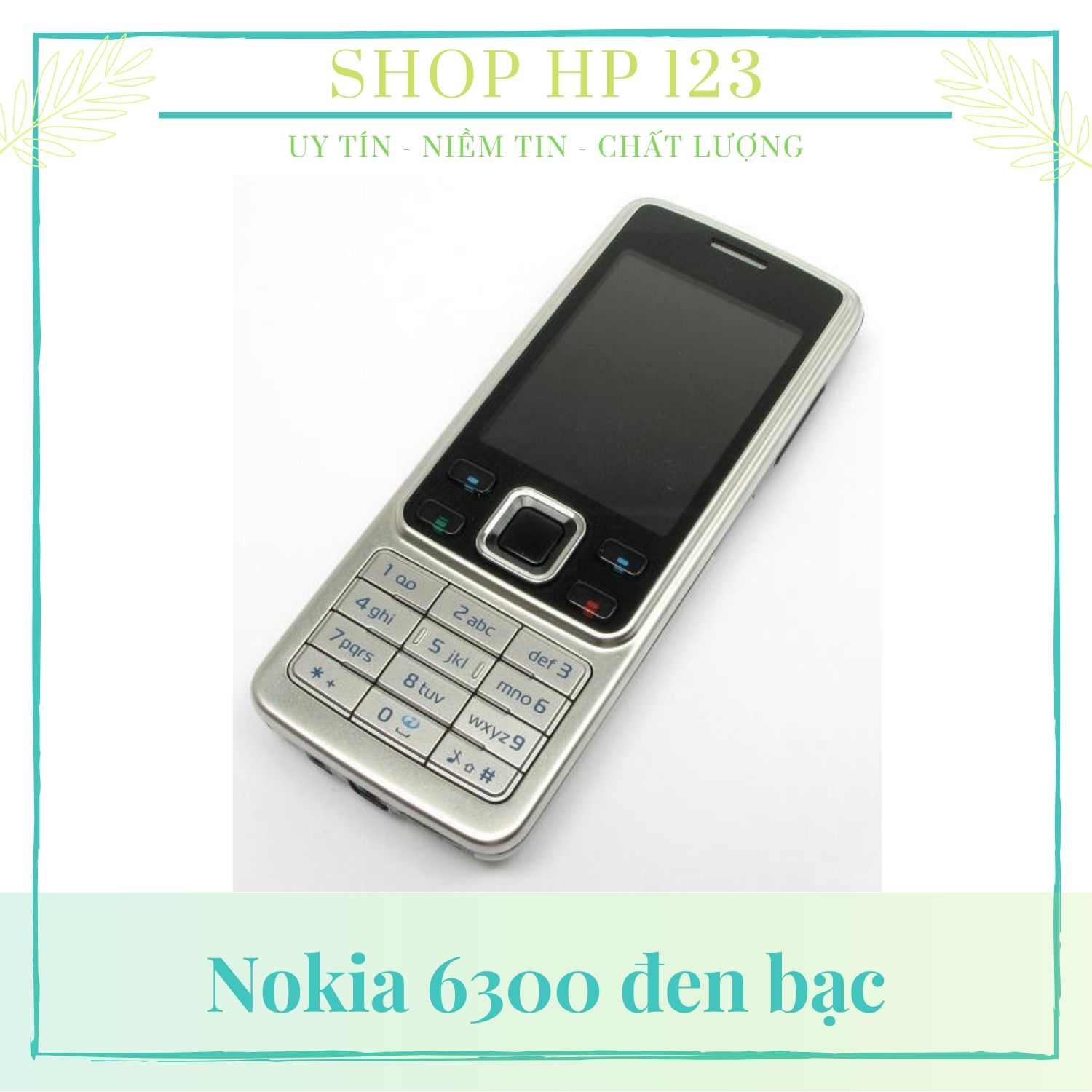 Điện thoại Nokia 6300 đen bạc | Nhỏ gọn sang trọng, tấm panel và nắp pin được làm từ thép cao cấp mang vẻ chắc chắn và sang trọng