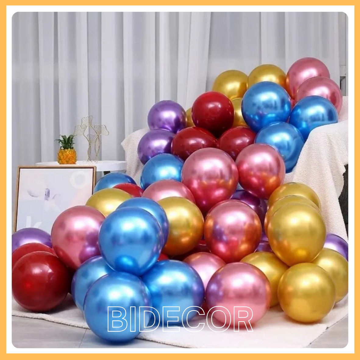 Bịch 10 bóng siêu nhũ Crome 10in trang trí sinh nhật, party