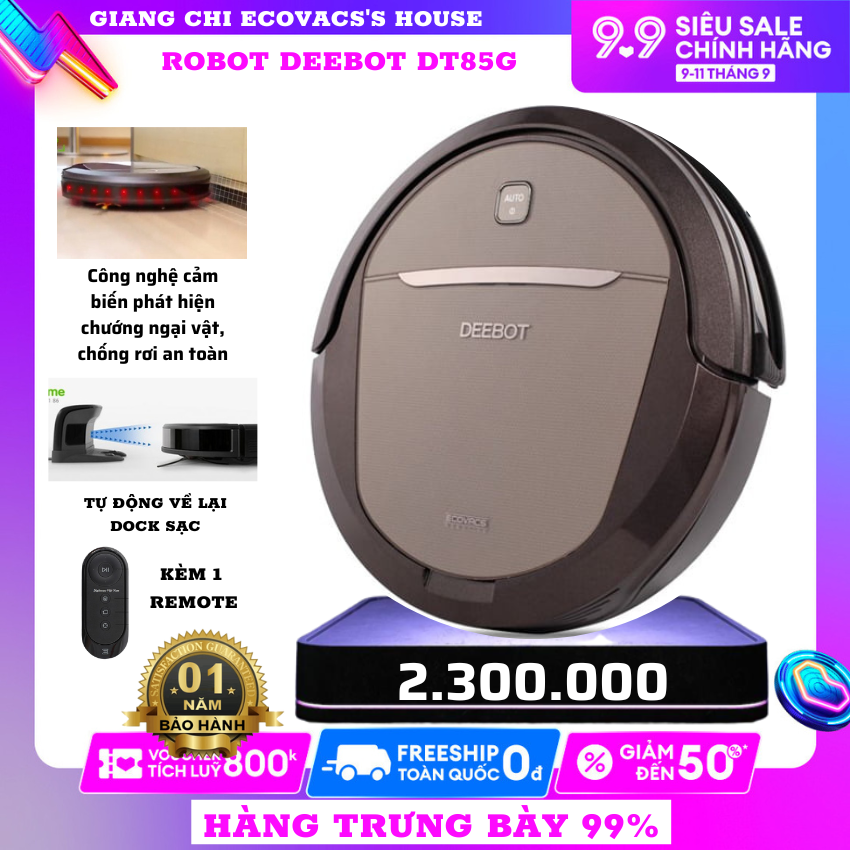 Ecovacs dt85g/dt87g hàng trưng bày mới 99% robot hút bụi lau nhà - quét theo lộ trình, hàng chính hãng - qùa cho mẹ - sử dụng bằng điều khiển - thuận tiện cho người già, - giang chi ecovacs's