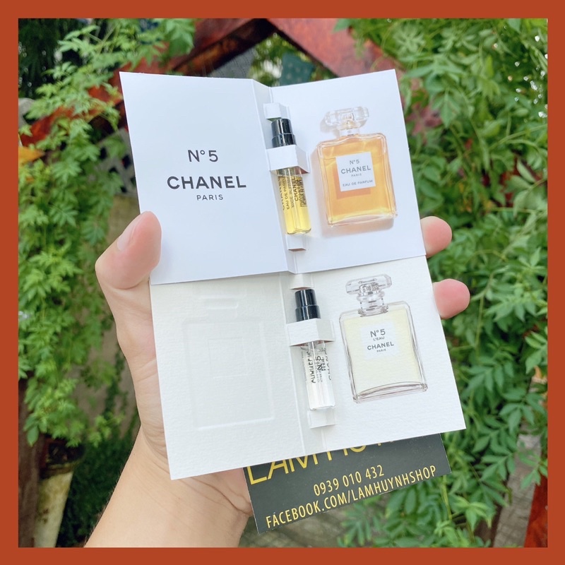 Vial nước hoa chanel no5 edp & l'eau 1,5ml