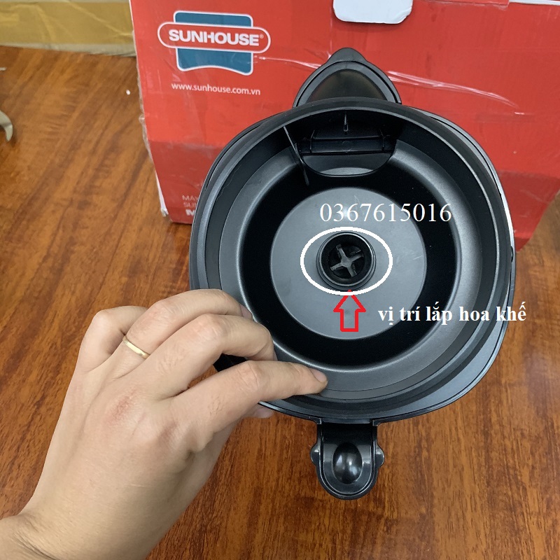 Phụ kiện máy xay sunhouse - núm hoa khế nắp xay thịt máy xay sunhouse SHD 5340B