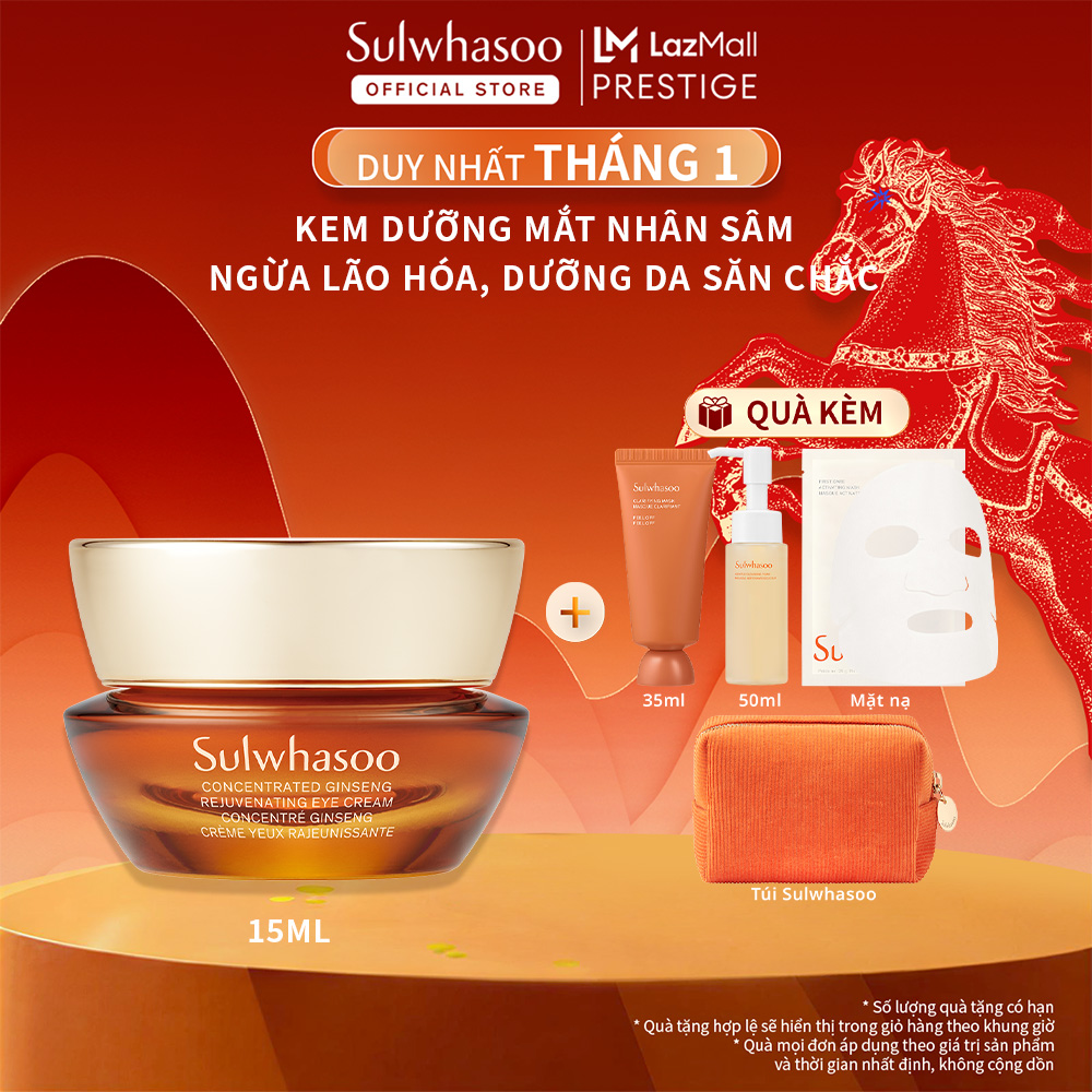 Kem Mắt Từ Nhân Sâm Dưỡng Da Ngăn Ngừa Lão Hóa Sulwhasoo Concentrated Ginseng Rejuvenating Eye Cream 15ml