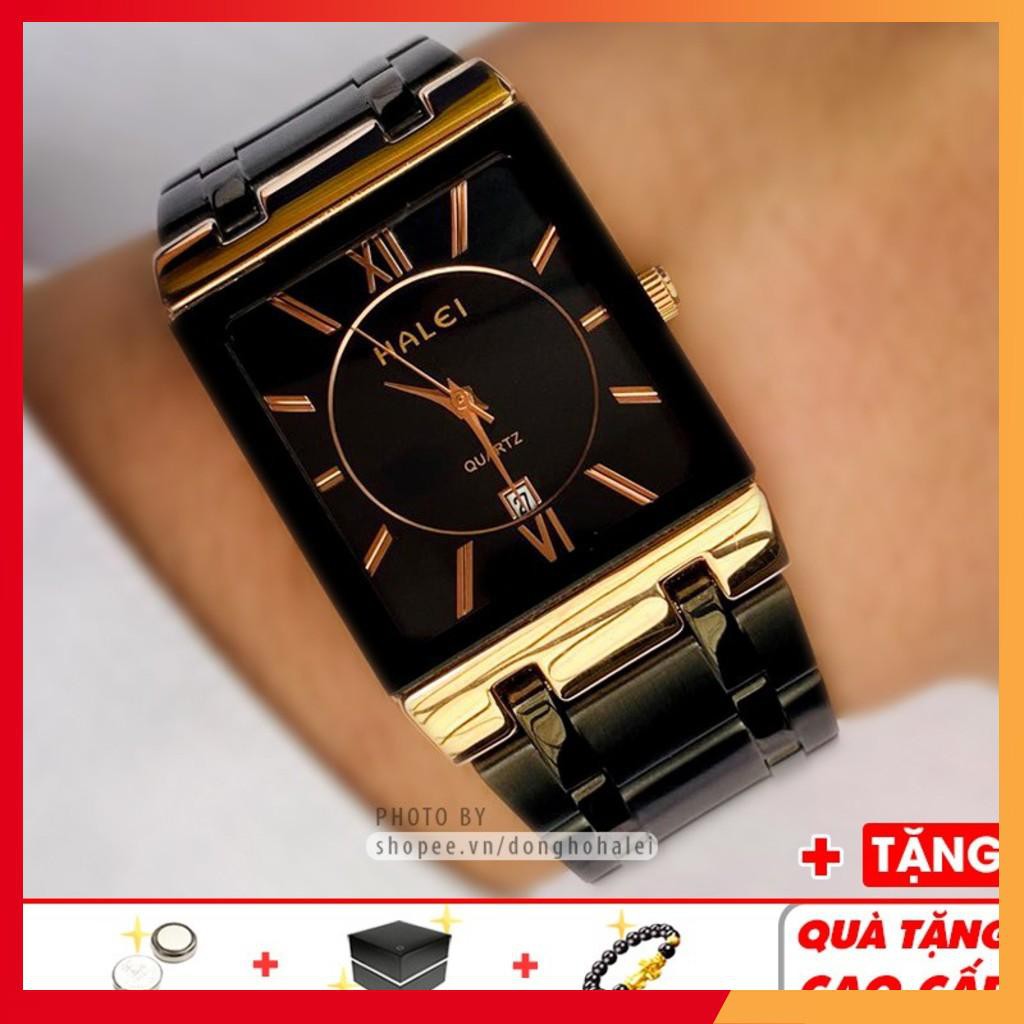 Đồng hồ nam   Mẫu Halei 6688  mặt vuông cao cấp sang trọng