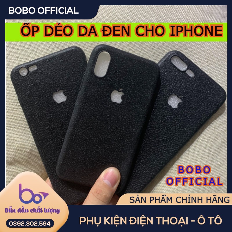 ỐP DẺO DA VÂN ĐEN CHO IPHONE 5/6/7/6S/7/8/6PLUS/X/XS/11/XSMAX/11PROMAX