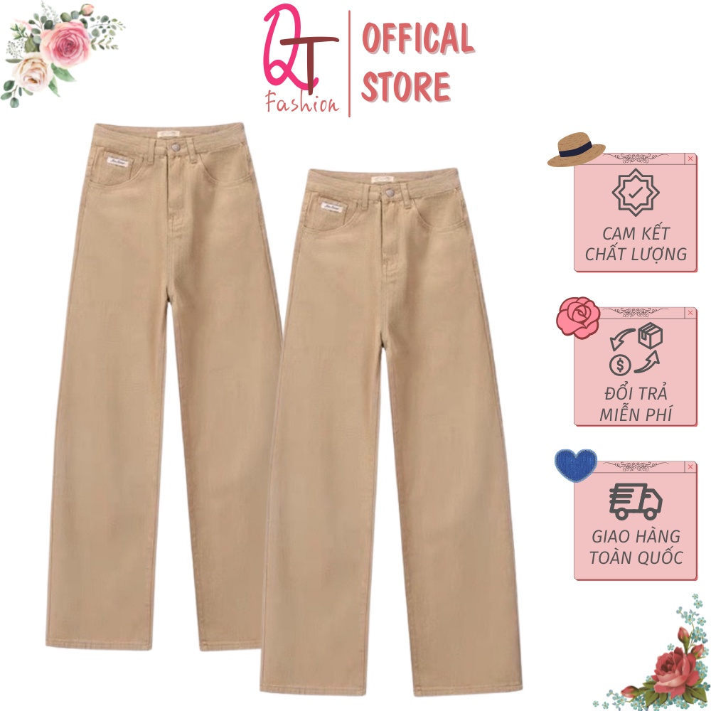 Quần Kaki ống rộng Quần kaki ống suông chất liệu cao cấp cực mềm mại, bền màu, tôn dáng chân dài - quần kaki nữ - quần kaki ống suông - quần kaki nữ dáng suông