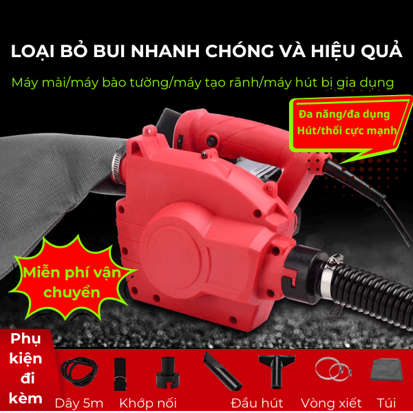 Máy hút bụi cho máy cắt rãnh tường, máy mài, máy cưa gỗ