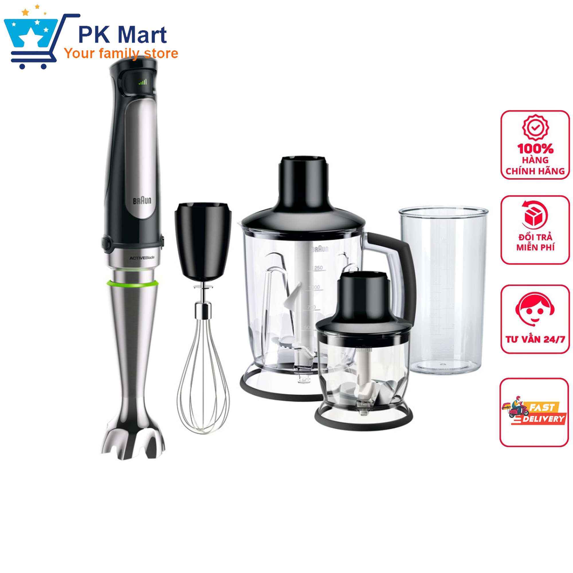 Máy xay sinh tố cầm tay braun mq7045 công suất 1000w mq7045x