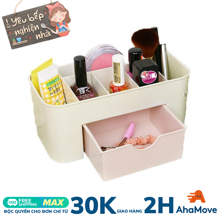 Kệ đựng mỹ phẩm Mini nhỏ gọn siêu tiện lợi, 2 tầng đựng được nhiều ngăn