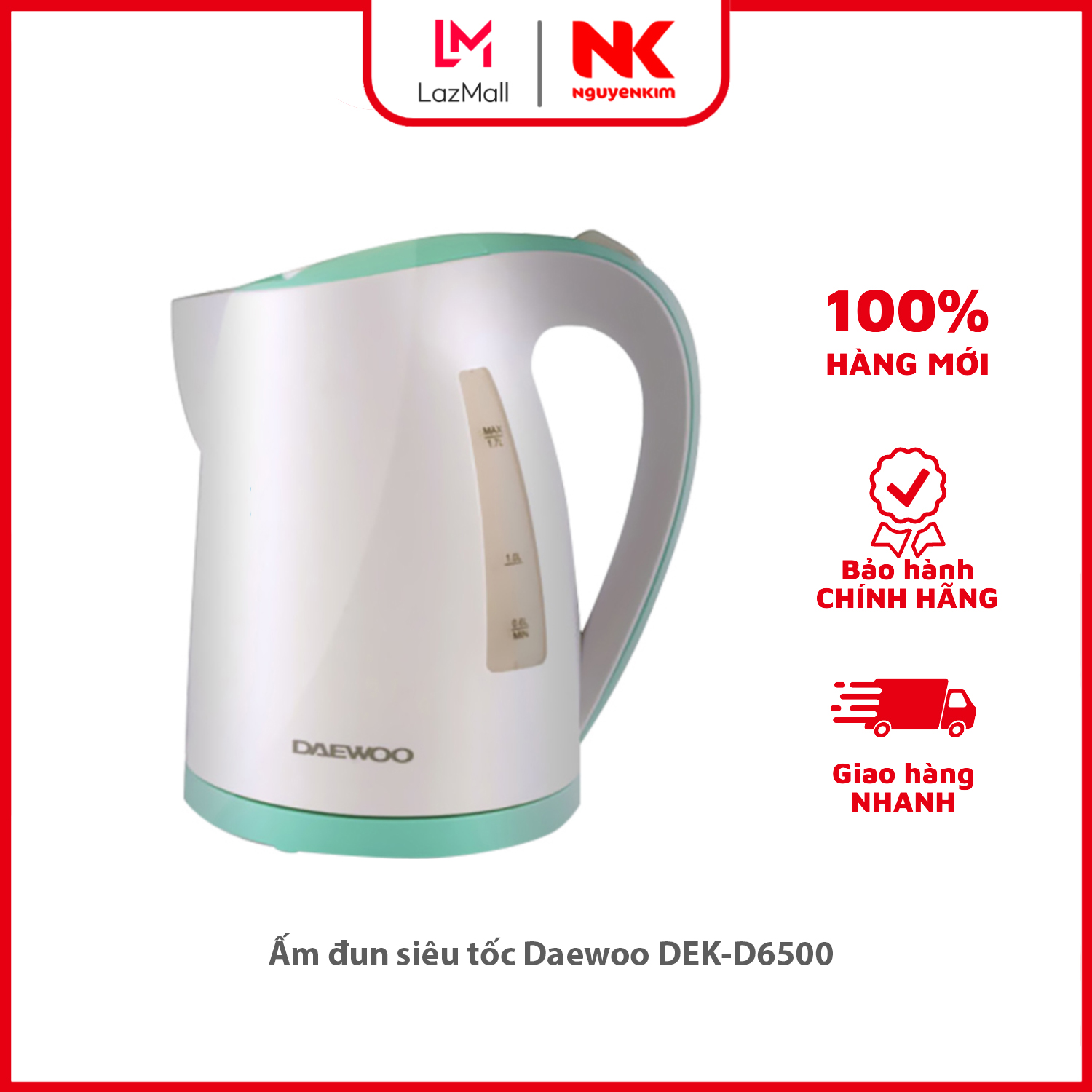 Ấm đun siêu tốc daewoo dek-d6500