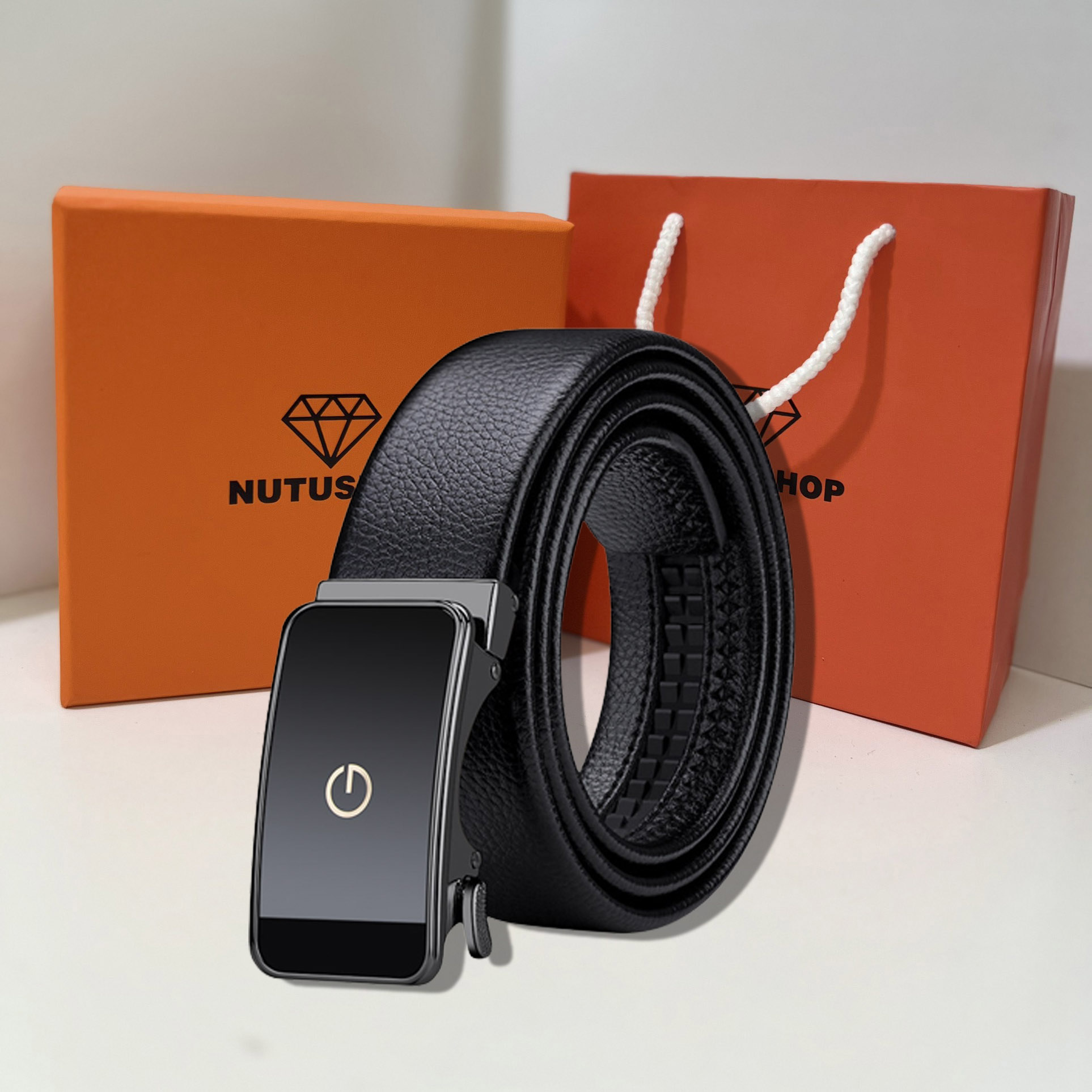 Thắt lưng nam da bò cao cấp fullbox nutushop - nt291h