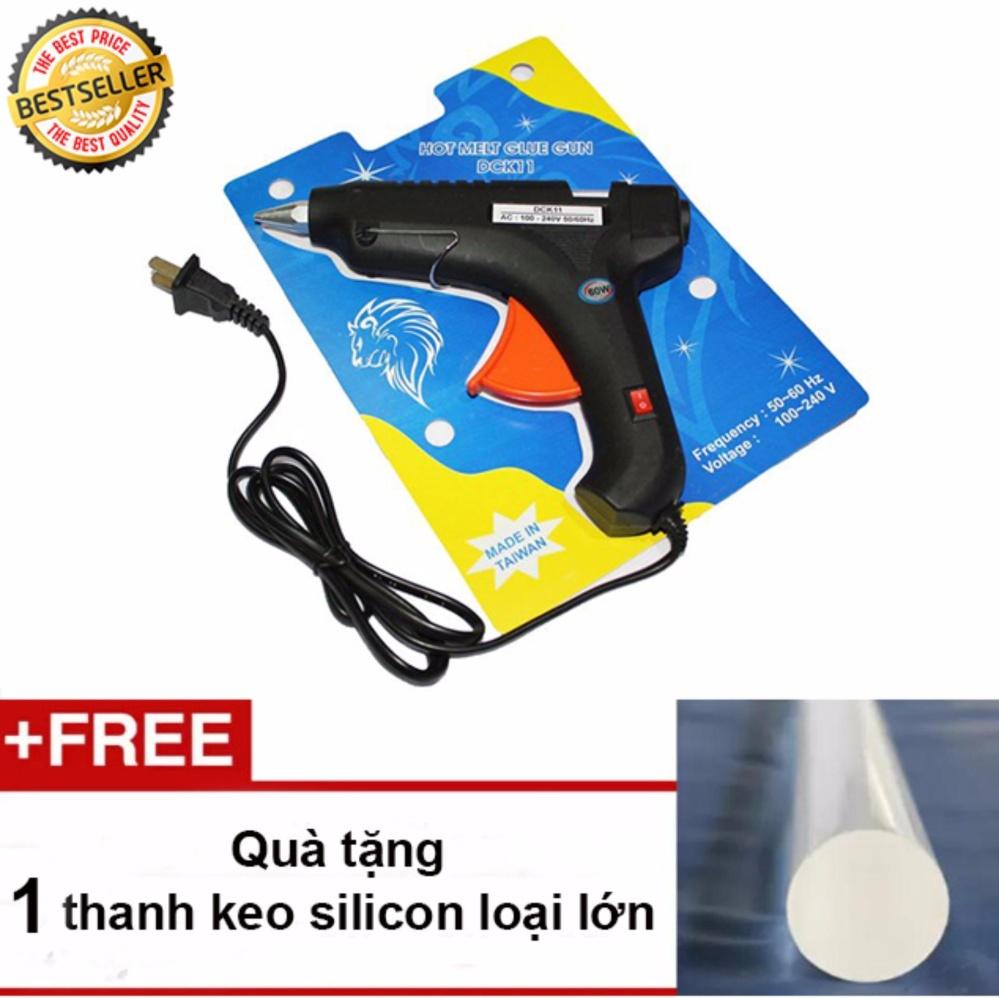Súng bắn keo silicon lớn 100W màu đen loại tốt + Tặng kèm 1 thanh keo loại lớn